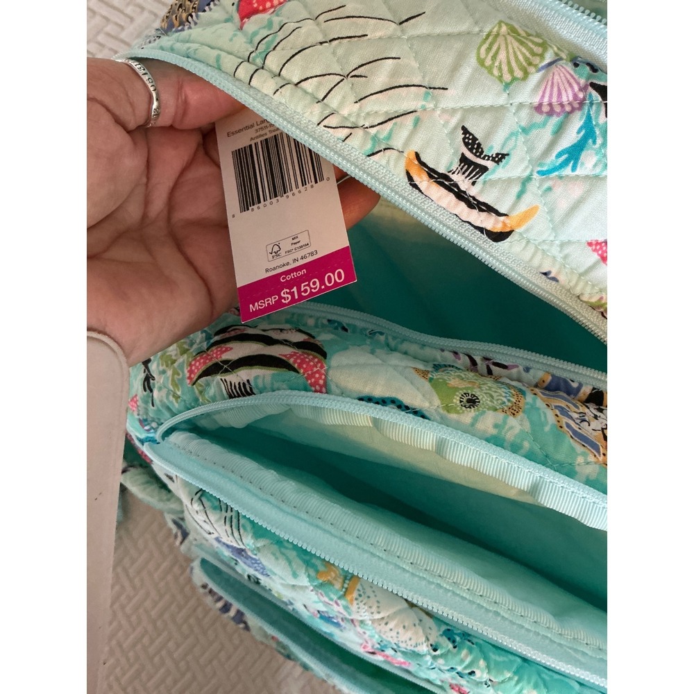 Vera Bradley Antilles Treasure LG Essential BP & MD Travel Cosmetic Bag NWT SET - Picture 12 of 16